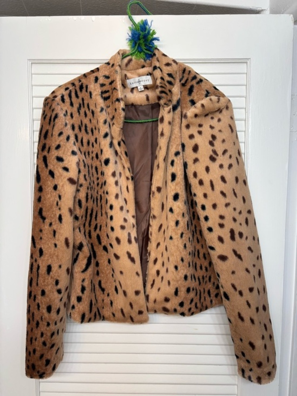 Kate Rosy  animal print faux fur blazer or jacket